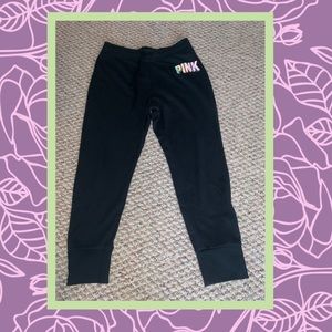 💞SOLD💞VS PINK NEW Logo Joggers Sweatpants Large